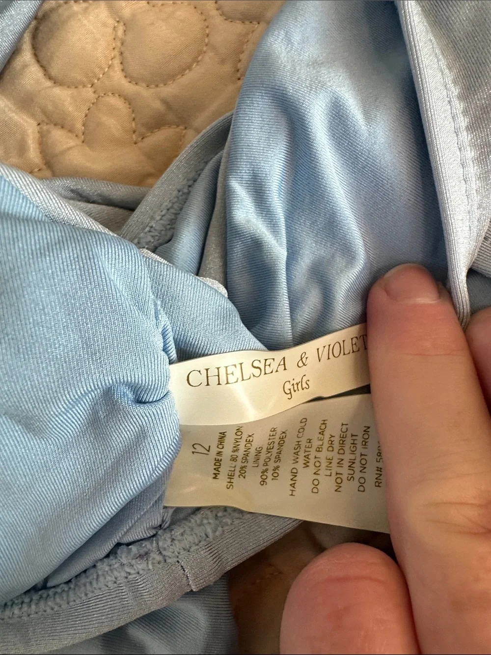 Chelsea & Violet Light Blue Girls Two-Piece Bikini